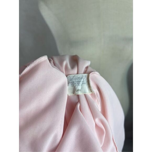 Vintage 1960s Nylon Bed Jacket Lingerie Baby Pink - Picture 3 of 8